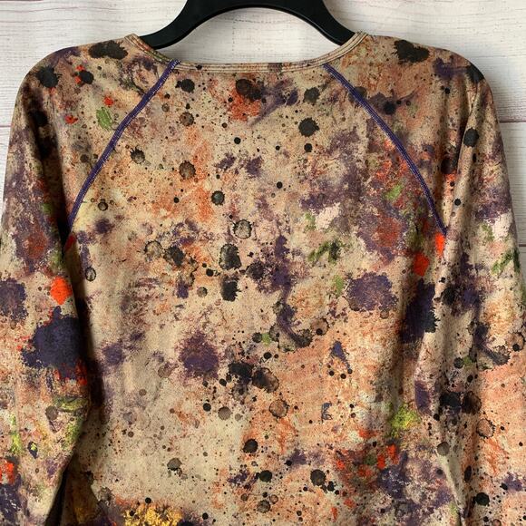 Burton Dryride Base Layer Tan Colorful Splotchy Long Sleeve Shirt Size Large - Picture 8 of 15